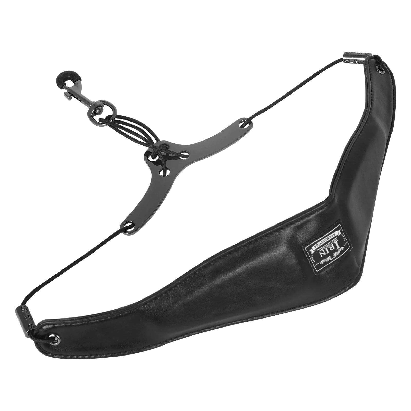 Premium Leather Padded Saxophone Neck Strap - Soft Protection Harness Lanyard