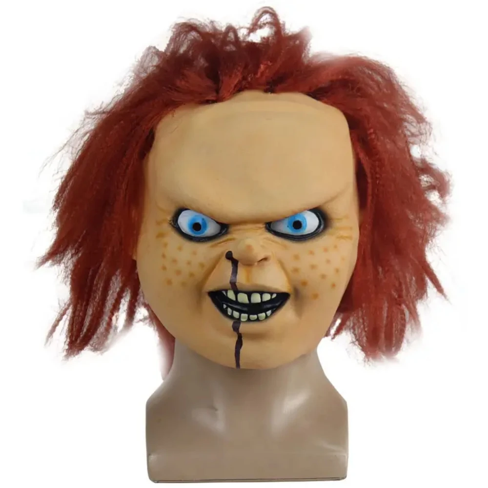 Chucky Mask Children'S Play Costume Masques Ghost Chucky Masks Horror Face Latex Mascarilla Halloween Devil Killer Doll Helmet