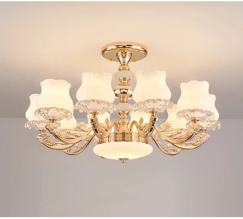 The New European Style  Is Used For Living Room Bedroom Duplex Building LightingDining Room Household Lamp Villa Suspension Lamp chandelier floor lamp