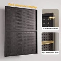 Large Peg Board Wall Multifunctional Tools Storage Hole Board Metal Shelf Organizer Portable Tool Packaging Warehouse Shelfs 2