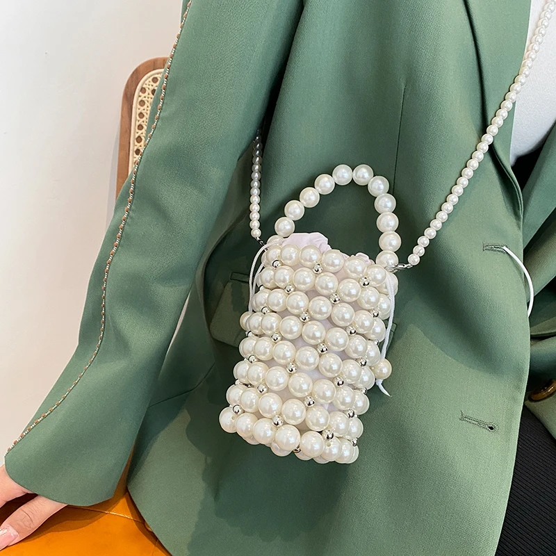 Brand Pearl Evening Bag for Women New Shoulder Bag Summer Lipstick