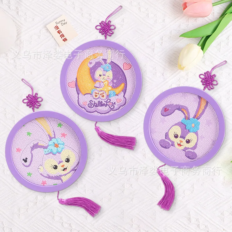 

Disney Anime StellaLou Diamond Sticker Handmade DIY Toy Children's Diamond Paintings Living Room Wall Decoration Gift with Frame