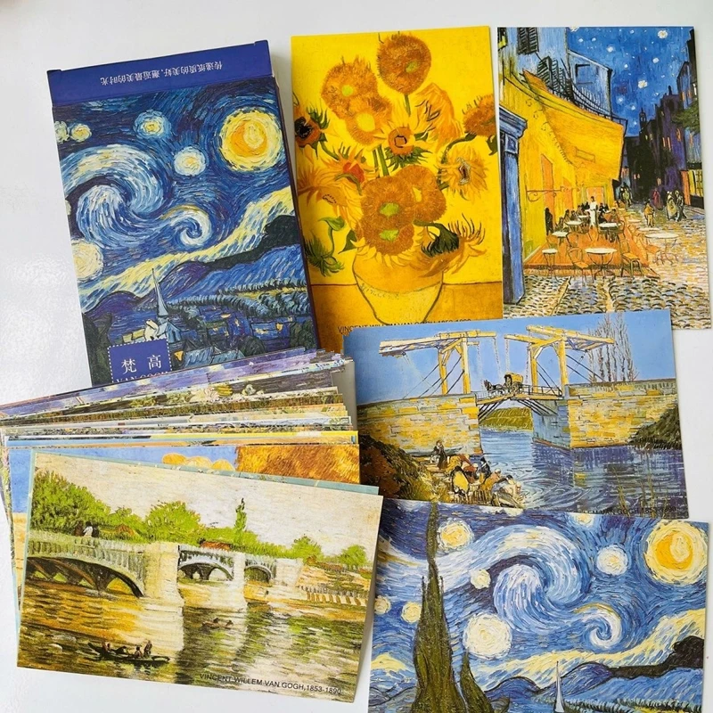 30 Sheets/Lot Van Gogh Oil Painting Postcard Vintage Van Gogh Painting Cards/Greeting Card/Wish Card/Fashion Gift