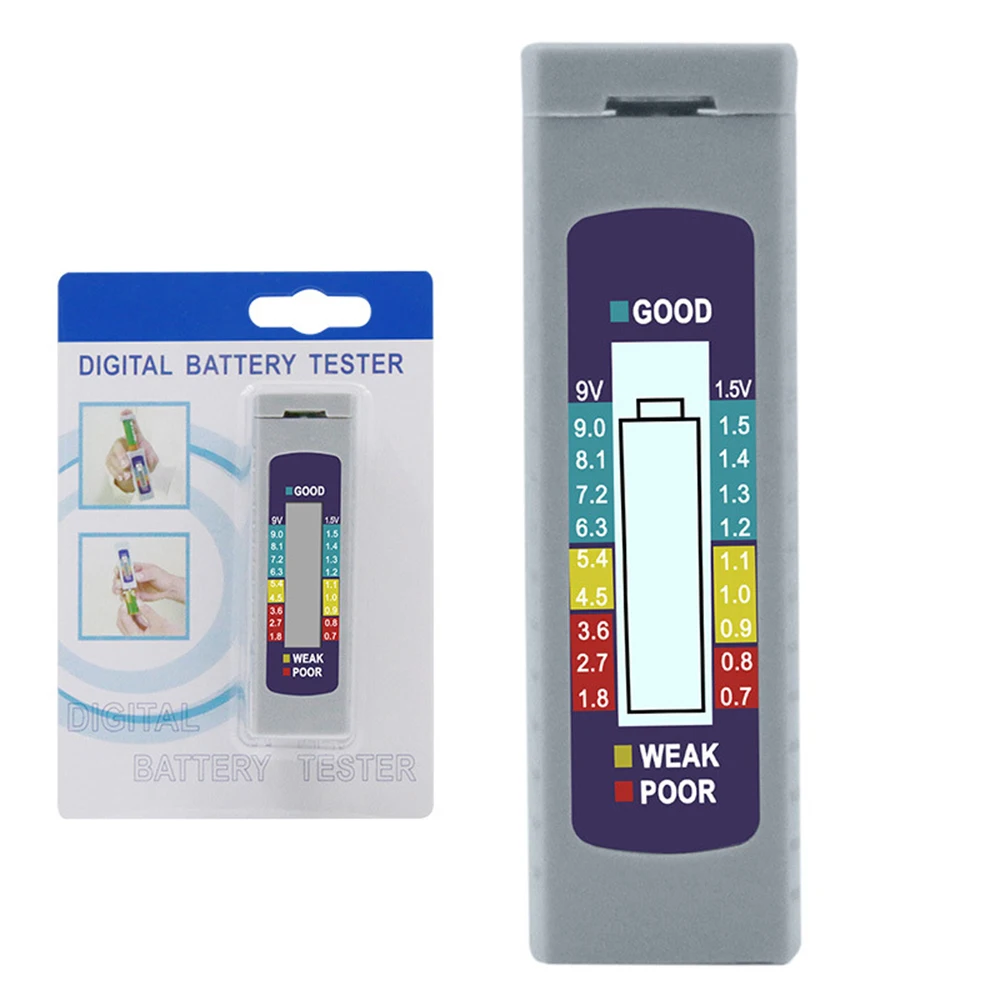 Digital Battery Tester Handheld LCD Display Universal Battery Portable Capacitance Check Diagnostic Tool For AAA AA Button Cell