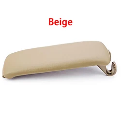 Premium PU Leather Car Armrest Storage Box Cover - Custom Console Lid for Enhanced Interior Style (Beige)