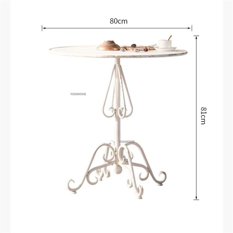 Description Picture 2 of itemNordic Retro Coffee Table Cafe Outdoor Garden Table and Chair Combination Balcony Leisure Small Round Table Patio Furniture Z