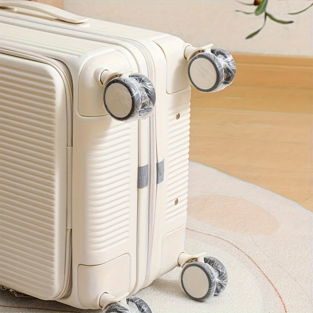 Luggage Wheel Cover 50/80pcs Dustproof Suitcase Protectors For Trolley Cases Disposable Travel Accessories