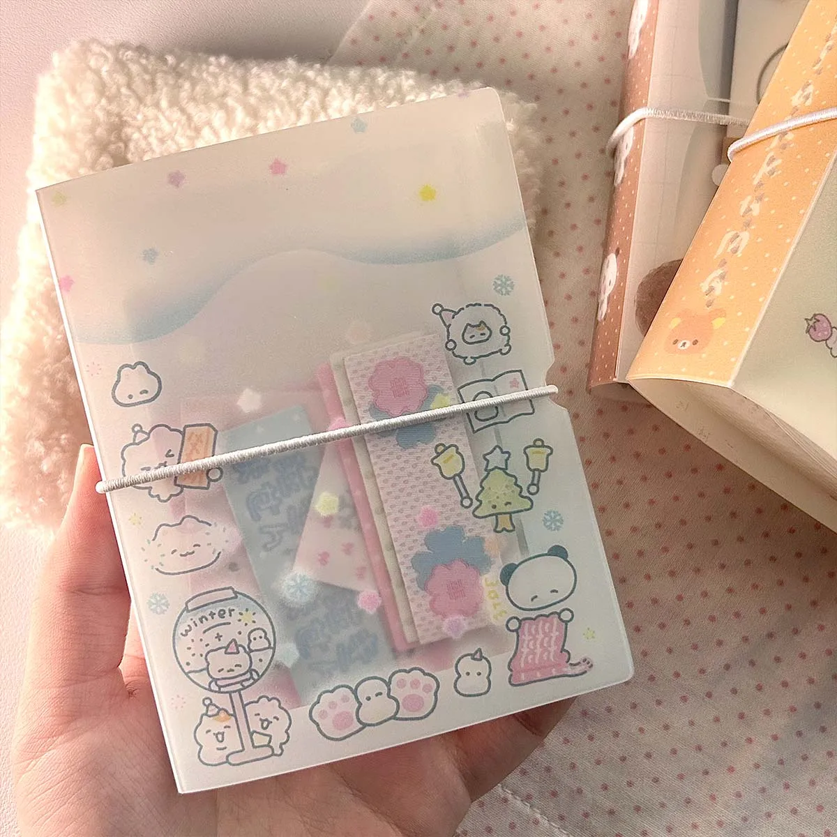 Photo Album Card Holder M5 Organizer Album Cute Stickers Organizer Notes Idol Cards Photos Name Card Holder Minimalist Style Storage book