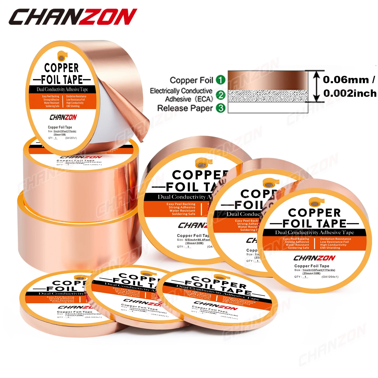 20m Koperfolietape, Slakken- En Slakkenafstotende Tape, 30 Mm Brede Tape Voor Gitaarafscherming Solderen Elektrische Reparaties 65 Korting Ep28