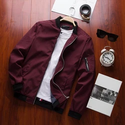 Spring Men's Bomber Zipper Jacket Male Casual New Streetwear Hip Hop Slim Fit Pilot Baseball Coats Men Clothing Plus Size S- 6XL