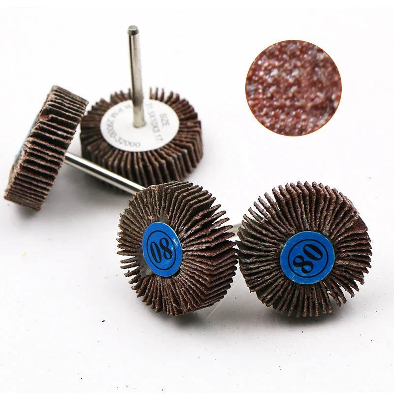 5/10pcs Louver 80 Grit Sandpaper Flap Wheel Discs