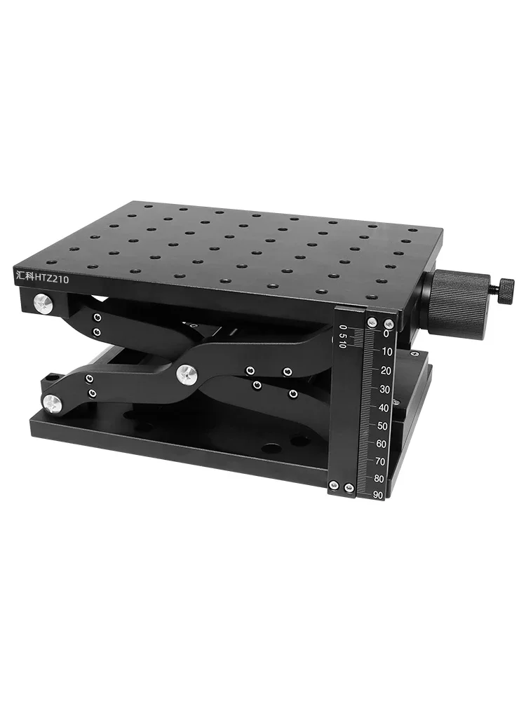 

Z-Axis Scissor Manual Lifting Platform Large Travel Large Load Lift Platform Optical Experiment Precision Fine Tuning