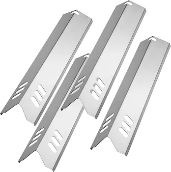 4pcs BBQ Grill Heat Tents universal Enamel Heat Shield Plate Tent Burner Grilling Heating Tents Barbecue Grill Tool Accessories