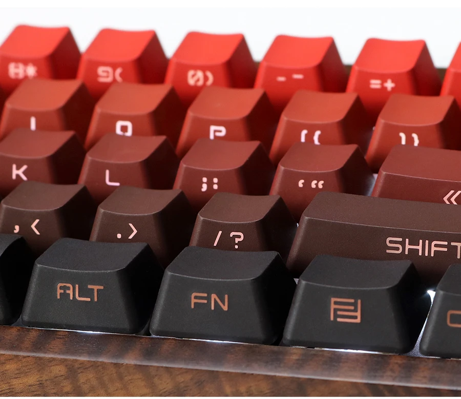 boa sorte cor vermelha backlit gradiente transparente keycaps oem perfil pbt topo lado letras keycap