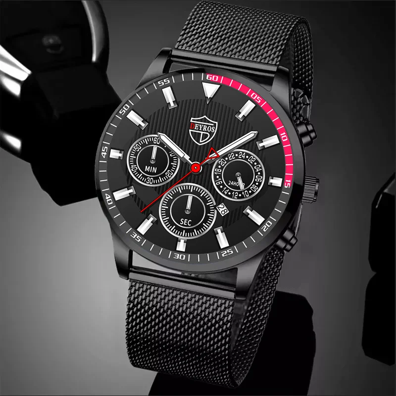 Brand For Men Watches Fashion Men Sport Stainless Steel Quartz Wristwatch Man Clock Business Casual Leather Watch montre homme dior homme sport 100