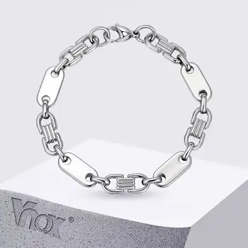 Vnox 8MM Stainless Steel Link Chain Bracelet for Men, 20.5cm Length Lobster Clasp Wristband, Trendy Gifts for Father Husband Son 1