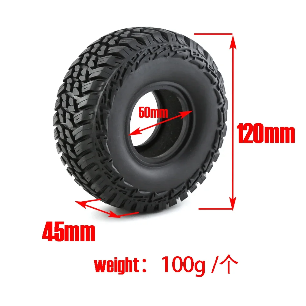   ִ  Ÿ̾  Ÿ̾, 1/10 RC ڵ ũѷ TRX4 TRX6 SCX10 D90 90046 CC01 YIKONG 4102 4103, 1.9 ġ 120mm