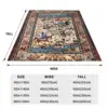Antique Persian Isfahan Silk Rug With Flowers Animals Blankets Fleece Lightweight Throw Blankets Sofa For Home Throws Bedspread 3