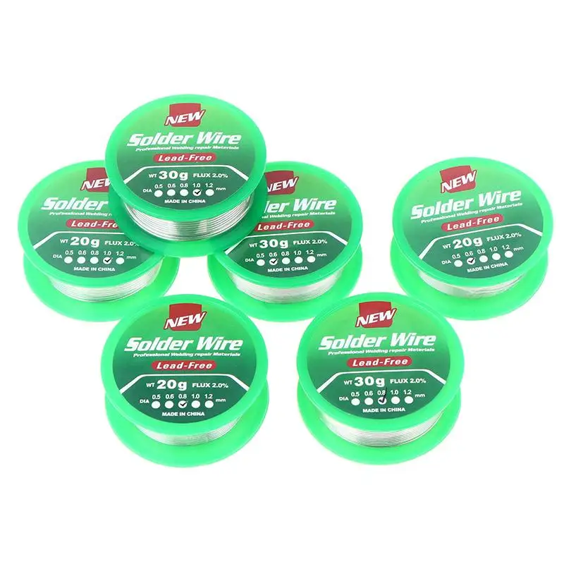 1롤 고품질 0.6-1mm 무연 저온 플럭스 코어 솔더 와이어 주석 세척 불필요 로진 코어 솔더 와이어 Sn99.3Cu0.7