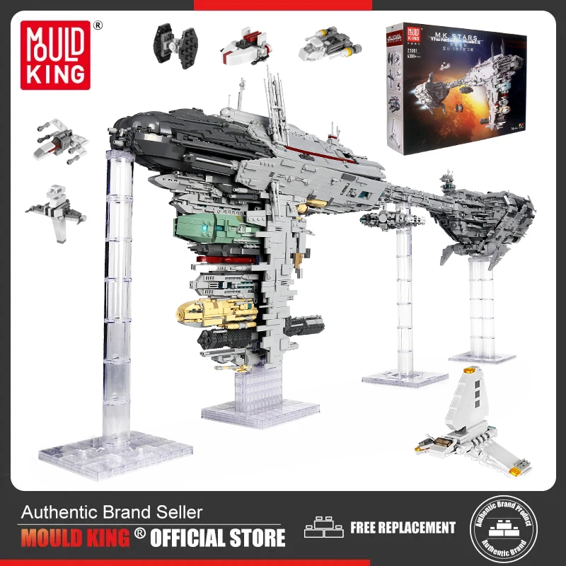 Mold King 21001 Building Blocks Star Destroyer Moc-5083 Newbulon B Medical Frigate Model Bricks Toys For Kids Regali Di Natale