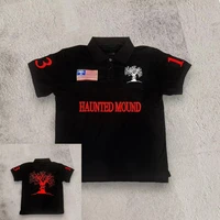 Polo à manches courtes pour hommes, style rétro américain, Hip Hop, Y2k, décontracté, brodé, haut en coton, vêtements de Baseball 5