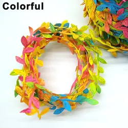 Leaf Ribbon Garland for Gift Wrapping and DIY Wedding Decor (Colorful)