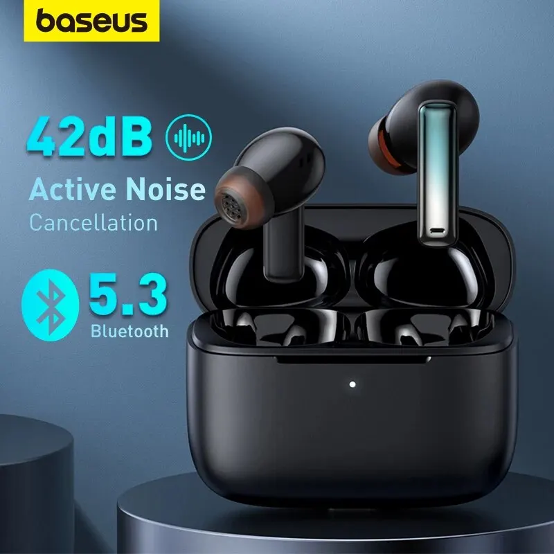 Baseus Bowie M2 ANC Wireless Earphones 42dB Noise Cancelling Bluetooth 5.3 TWS Earbuds 4-mic ENC HD Call Headphones 30H Playtime