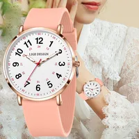 LIGE Simple Vintage Classic Fashion Casual Women Watch For Men Ladies Silicone Belt Elegant Wild Creative Quartz Wristwatch Men