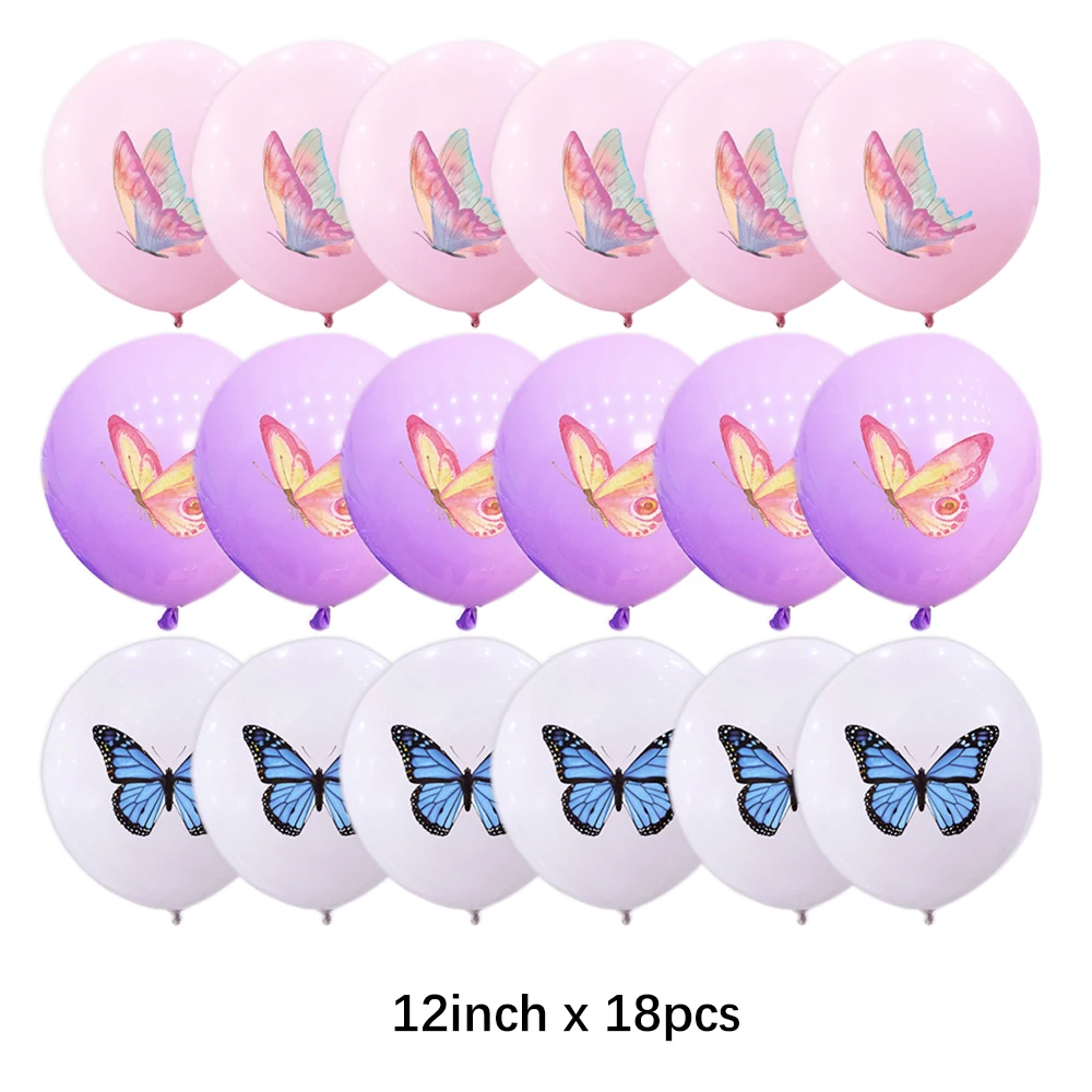 Butterfly Fairy Birthday Party Tableware Set - Pink Disposable Plates Cups Napkins and Tablecloth