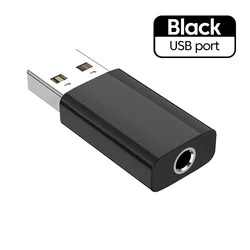 Universal USB - C to 3.5mm Audio Adapter - Premium Aux Converter for Wired Earphones and Headphones (Black - USB)
