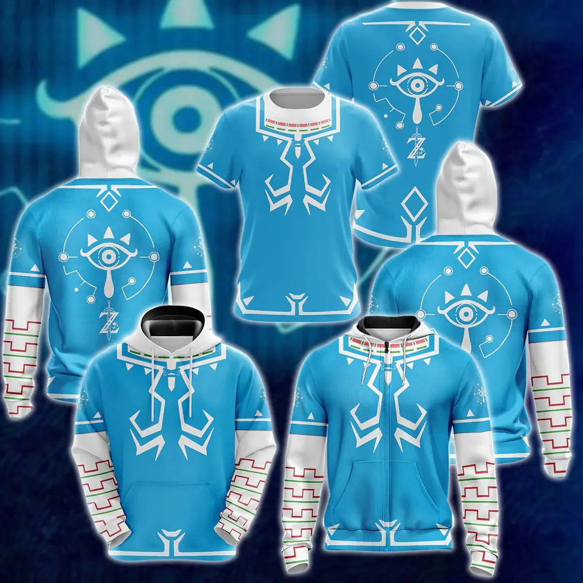 

The legend of Zelda Breath of the Wild Video Game 3D All Over Print T-shirt Tank Top Zip Hoodie Pullover Hoodie Hawaiian Shirt