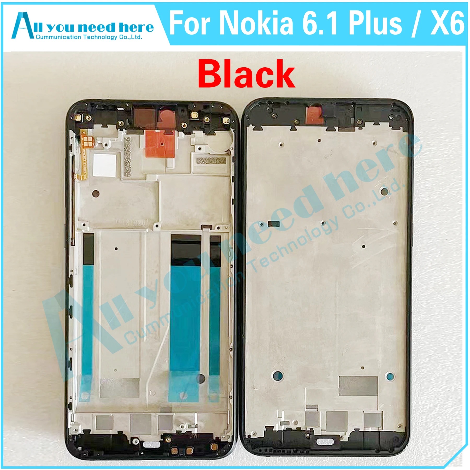 

For Nokia 6.1 Plus X6 TA-1099 TA-1103 TA-1083 TA-1099 6.1Plus Phone LCD Frame Middle Frame LCD Bezel Plate Panel Chassis Replace