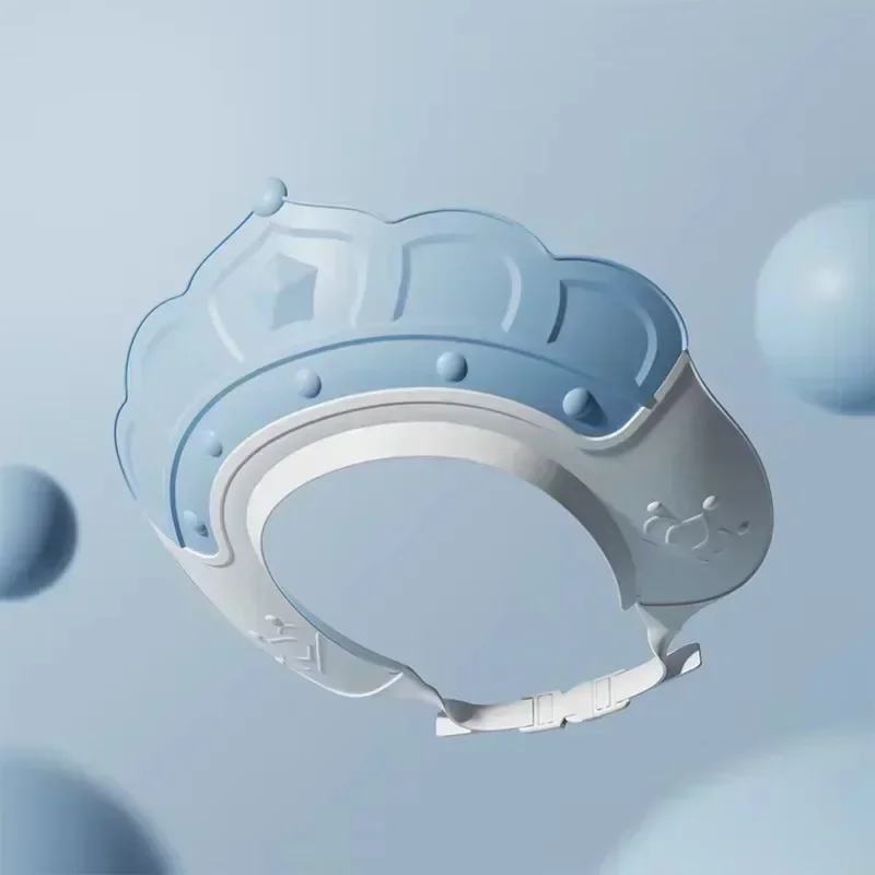 Shampoo Hat Children's Bath Hat Crown, Infant Shampoo Waterproof and Adjustable Silicone Ear Protector Baby Tool