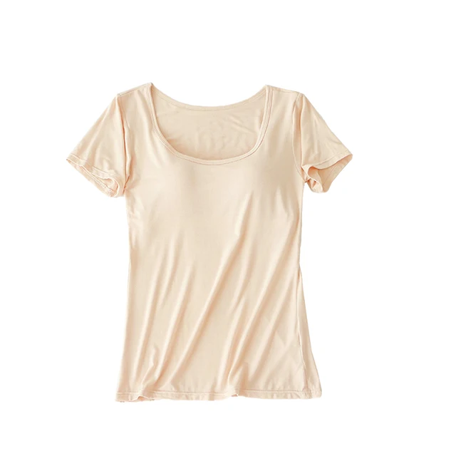 Womens T Shirts With Built In Bras Padded Short Burkina Faso