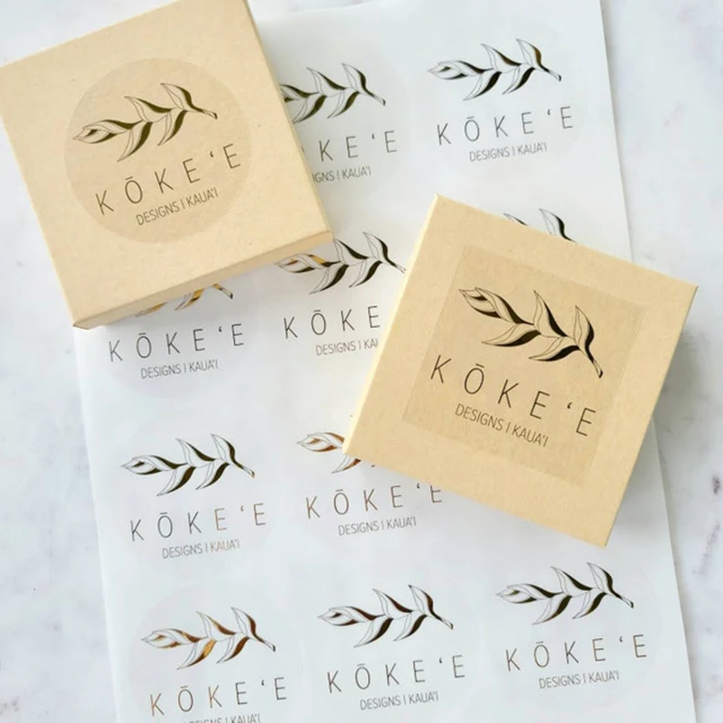 Custom Stickers Transparent Label Personalized Name Wedding Logos Eyelash Waterproof