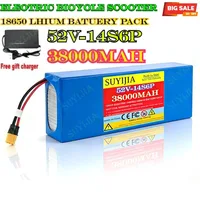 Batterie Li-ion Rechargeable 52V 14S6P 38Ah1500W batterie de Scooter motorisé Citycoco intégrée 50A BMS + chargeur 58.8V 1
