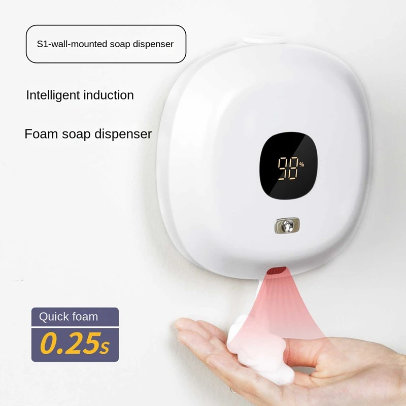 New Wall Mounted Soap Dispenser Touchless Foam Soap Dispenser Automatic Induction Hand Sanitizer Machine For Hotel Household