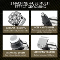 Xiaomi Komingdon 5 in 1 9D Floating Blades Razor Mens Grooming Kit Multifunction Beard Trimmer Rechargeable Electric Shaver 2