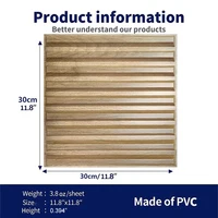 แผ่นผนังลายไม้ 3 มิติ ขนาด 30 ซม. 10 ชิ้น ลายเพชร ไม่ใช่แบบติดเอง กระเบื้องติดผนัง 3 มิติ สติ๊กเกอร์ติดผนังห้องนั่งเล่น ห้องน้ำ วอลเปเปอร์ติดผนัง 4