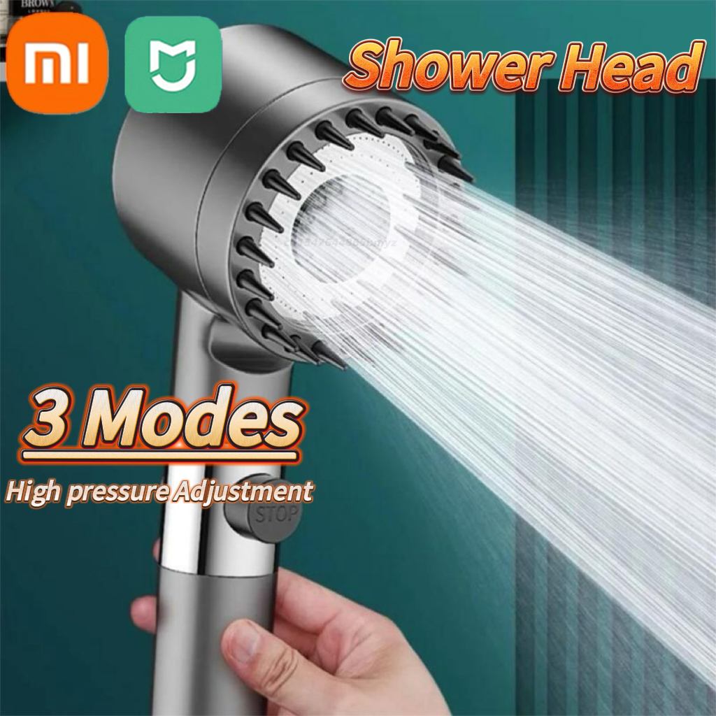 Xiaomi Mijia High Pressure Filter Shower Head 3-mode Adjustable Spray Massage Brush Rain Faucet Shower Set Bathroom Accessories