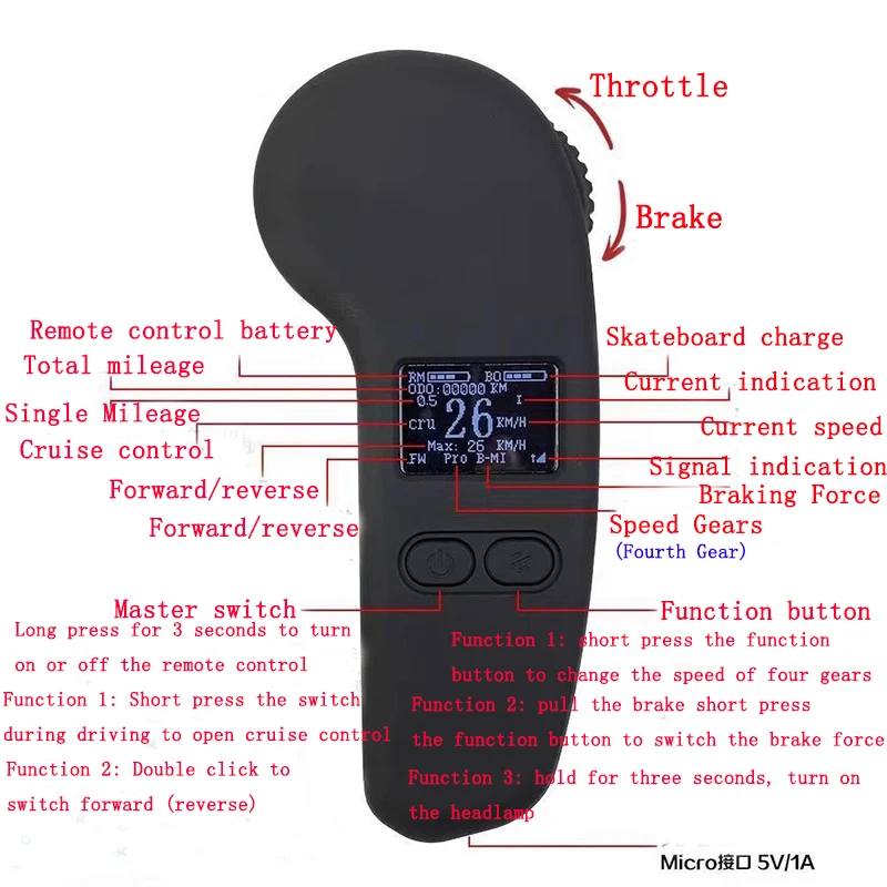12S 48V dual motor electric skateboard controller long board drive ESC alternative control motherboard belt program for Skateboard Controller
