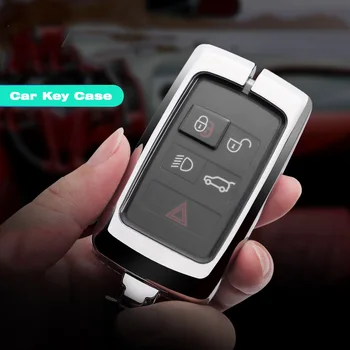 Custodia per chiave a distanza per auto in lega di zinco Shell Fob per Land Rover Range Rover Evoque Discovery Sport Velar per Jaguar XE E-PACE XF - Custodia per chiave a distanza per auto in lega di zinco Shell Fob per Land