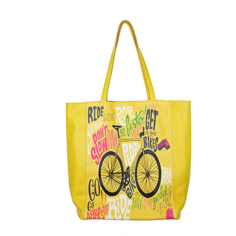 

Designer Women Tote Bag Big Shoulder Bag Fashion Yellow Genuine Leather Totes Female Shoulder Bags For Woman