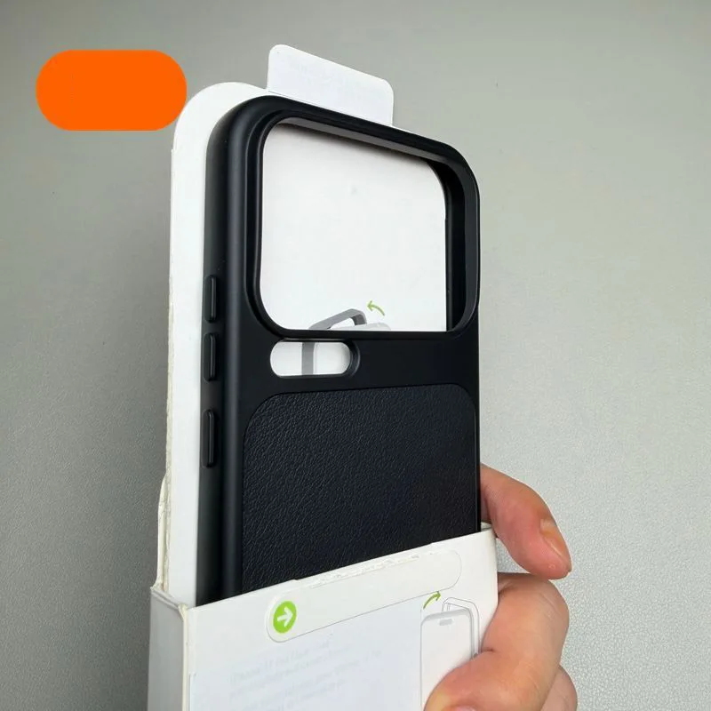 Luxury Leather Lens Case with Matte Finish for Smartphone Protection