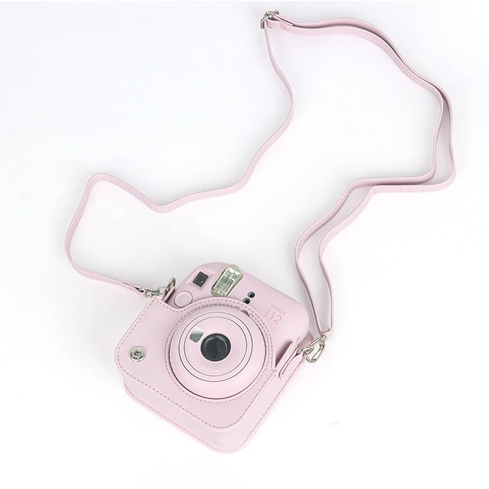Custodia In Pelle PU Per Fujifilm Instax Mini 12/11/9/8 Con Tracolla – Include 2 Album Da 64 Foto (3 Pollici) – Verde, Copertura Completa