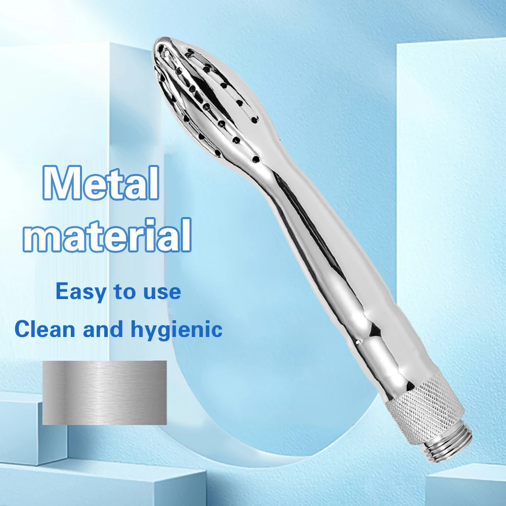 New Aluminum Alloy Silver Bidet Anal Enema Shower Head Anus Cleaning Wash Douche Portable Sprayer Thread G1/2' 6