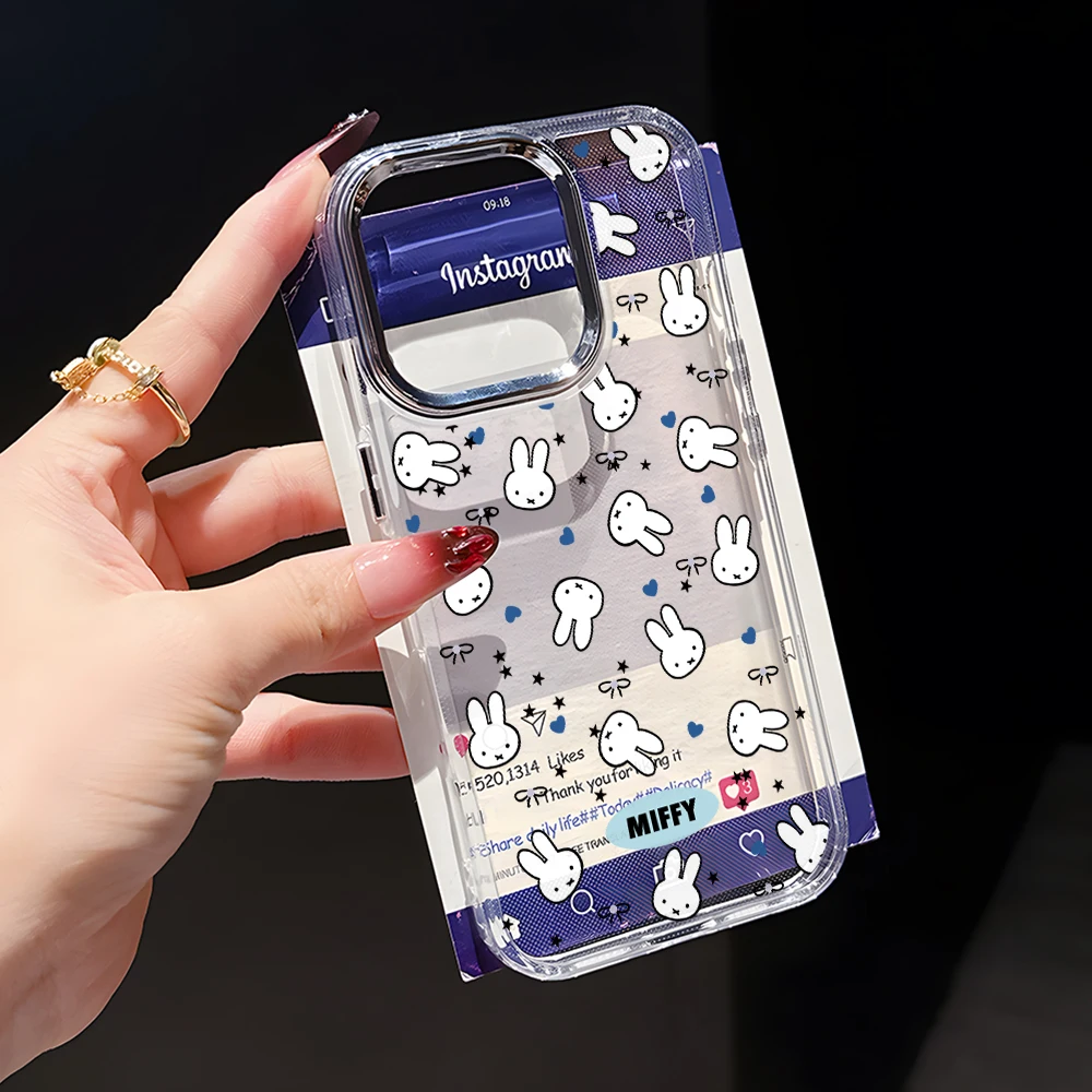 Luxury Clear White Rabbit M-Miffies Phone Case