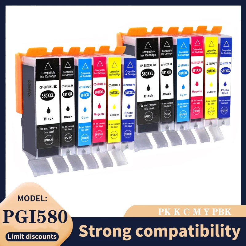 KIT 6 CARTUCCE XXL PER CANON PIXMA TS8150 TS8151 TS8152 TS8250 TS8251
