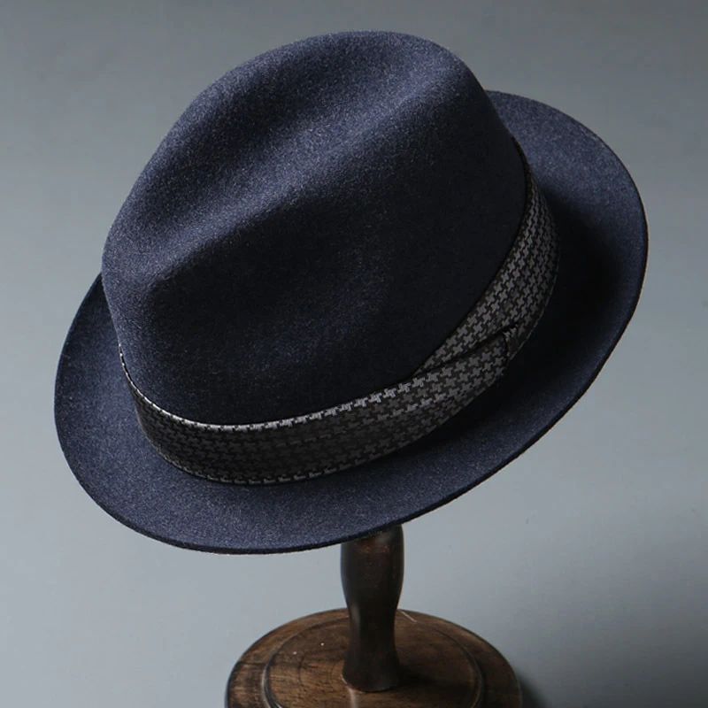 Cappello Fedora Panama In Feltro Di Lana Sfumato 2 Toni - Unisex, Tesa Larga, Stile Jazz