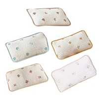 Baby Pillows Baby Head Support Quilted Pillow with Animal Pattern Baby Flat Pillow for Toddlers Newborns 0-3 Year W3JF 1